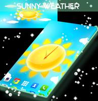 Ensolarado Weather Clock LWP imagem de tela 1