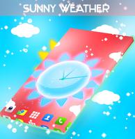 Ensolarado Weather Clock LWP imagem de tela 2