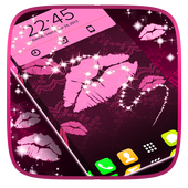 Black and Pink Live Wallpaper icon