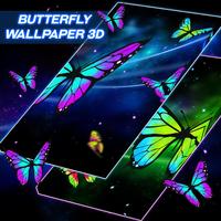 Butterfly Wallpaper 3D Affiche