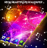 Neon Hearts Live Wallpaper Affiche