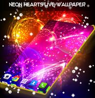 Neon Hearts Live Wallpaper постер