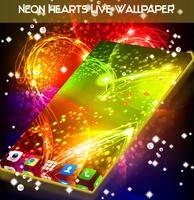 Neon Hearts Live Wallpaper capture d'écran 1