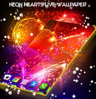 برنامه‌نما Neon Hearts Live Wallpaper عکس از صفحه