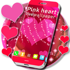 Pink Heart Live Wallpaper أيقونة