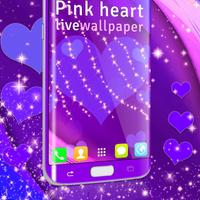 Pink Heart Live Wallpaper Affiche