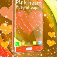 Pink Heart Live Wallpaper syot layar 1