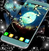 Halloween Clock Live Wallpaper captura de pantalla 3
