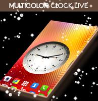 Multicolor Clock Live Affiche