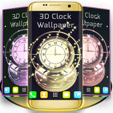 3D Clock Wallpaper icône