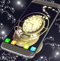 3D Clock Wallpaper الملصق