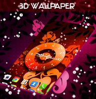 3D Wallpaper Clock Ekran Görüntüsü 2