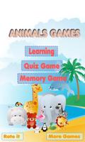 Tiere Lernspiel für Kinder Plakat