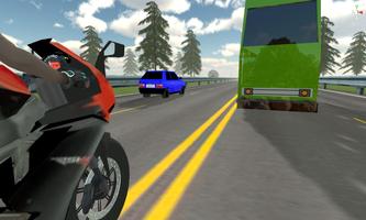 RC Motorcycle - Freeway Traffic - Tilt Rider Plakat