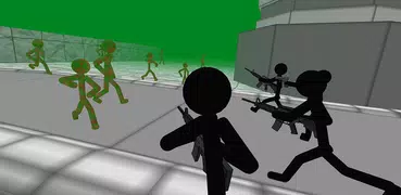 Stickman gegen Zombie-3D