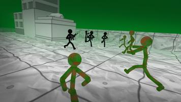 برنامه‌نما Stickman Zombie 3D عکس از صفحه