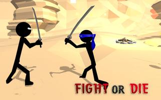 Stickman Ninja Krieger 3D Plakat