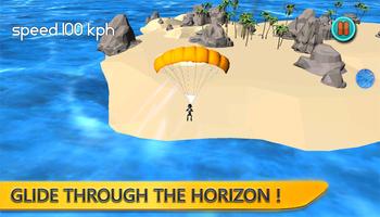 Стикмен 3D: прыжки с парашютом постер