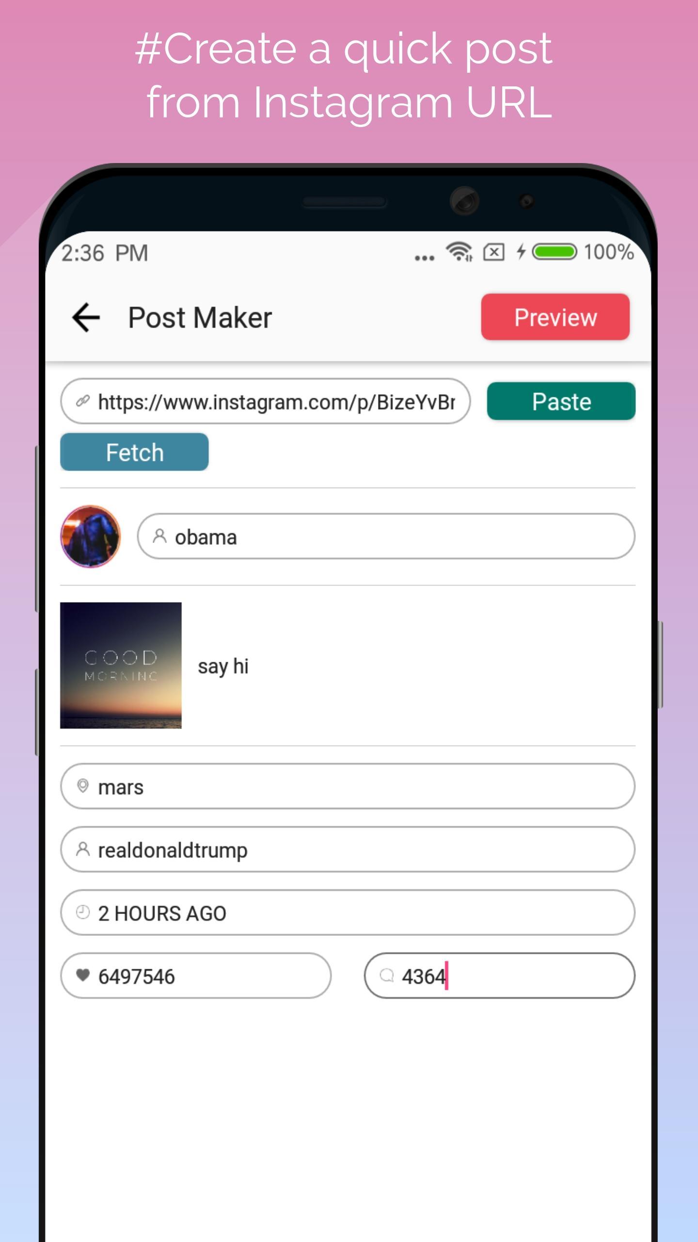 Fake Instagram Post Template Editable Fake Instagram Post Template Editable