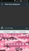 Pink Camo Keyboard Affiche