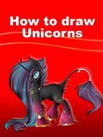 How to draw unicorns Affiche