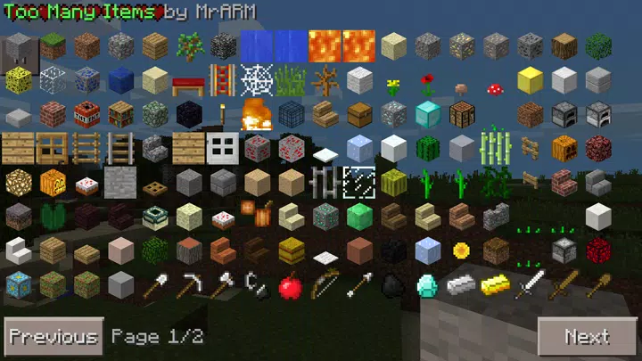 Toomanyitems Mod For Minecraft Apk For Android Download