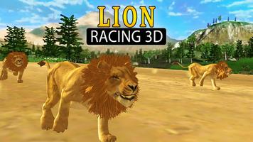 Lion Racing 3D king Affiche