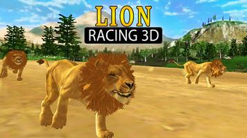 Lion Racing 3D king Poster