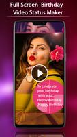 برنامه‌نما FullScreen Birthday Video Status Maker - 30 Sec عکس از صفحه