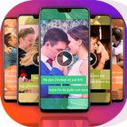 ikon FullScreen Romantic Video Status Maker - 30 Sec