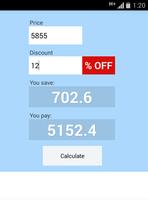 Discount Calculator capture d'écran 1