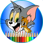 tom and jerry coloring icon