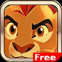 Lion matching games free poster