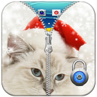 Cat Zipper Lock Screen Free icône