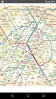 Paris Subway 2017 Map ポスター