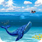 Blue Whale Swim Life Simulator – Deep Sea 3D Game icône