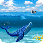 Blue Whale Swim Life Simulator – Deep Sea 3D Game simgesi