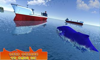 Blue Whale Swim Life Simulator – Deep Sea 3D Game capture d'écran 1