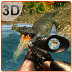 3D Angry Crocodile Hunter Sim ไอคอน