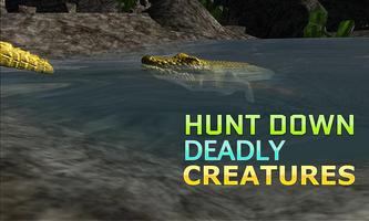 برنامه‌نما 3D Angry Crocodile Hunter Sim عکس از صفحه