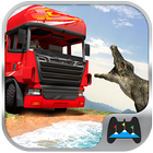 Offroad Truck Driver Cargo Zeichen