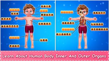 Poster Learn Human Body Parts For Kids