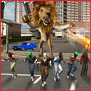 Löwenangriff in Stadt 3D APK