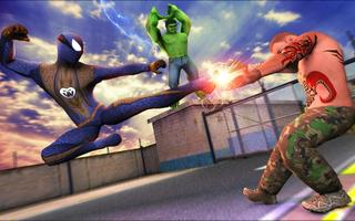 Monster & Spider Gangster Fighting Hero Affiche