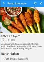 Resep Sate Ayam captura de pantalla 3
