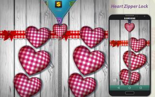Heart Zipper Lock Screen Cartaz