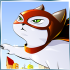 Superhéroe gato volador icono