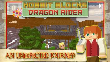Hobbit Blocks - Dragon Rider plakat