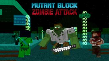 Mutant Block Zombie Attack Affiche