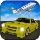 Modern airport taxi driving 3d-icoon
